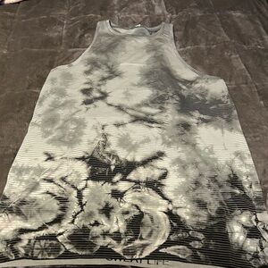 lululemon athletica Gray and Black Peloton Tank Top